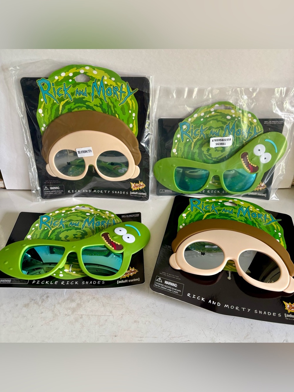 Rick and Morty sun glasses Sunstaches Adult Swim Halloween costumes lot of 6